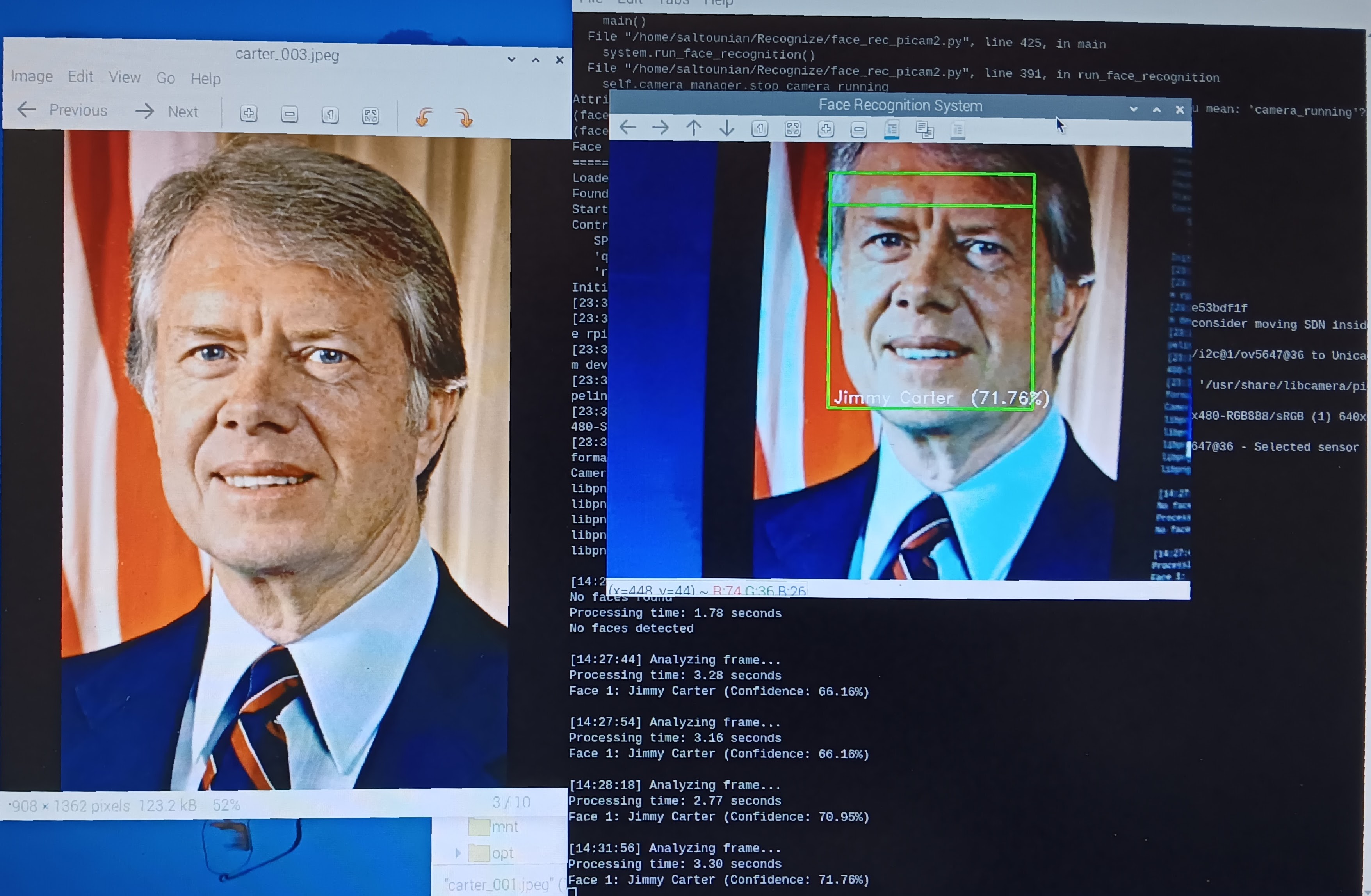 Carter true-positive training picture