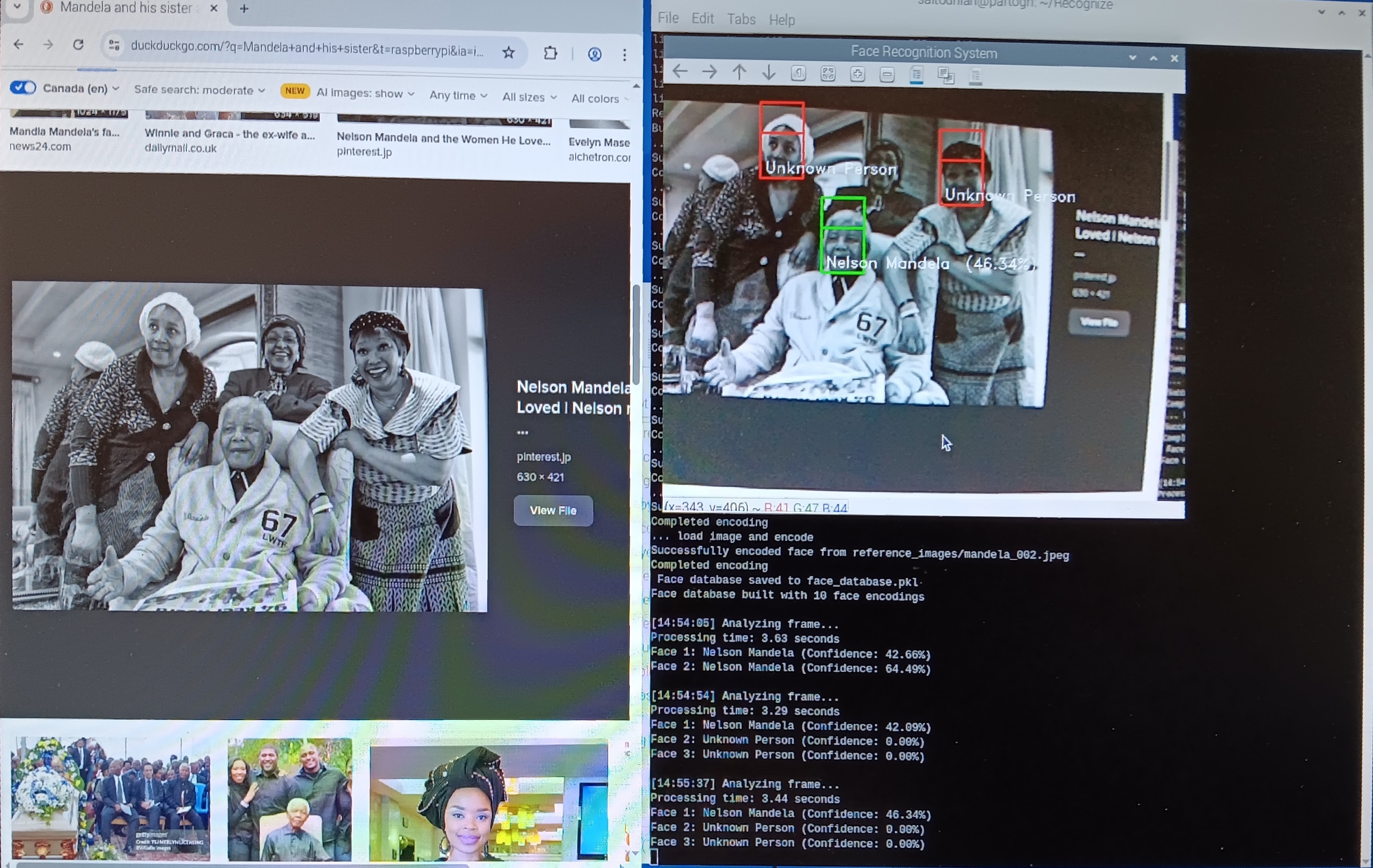 Mandela and unknown persons